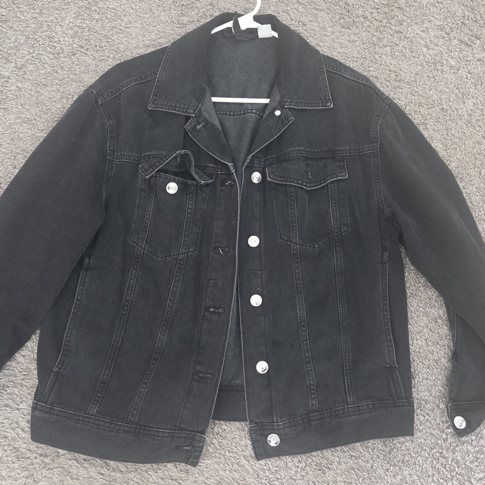 Divided Black Jean Jacket